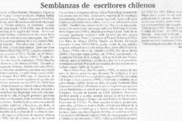 Semblanzas de escritores chilenos Semblanzas de escritores chilenos
