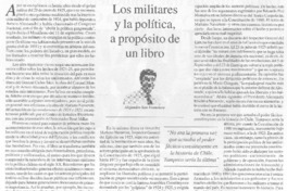 Los militares y la política, a propósito de un libro