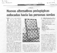 Nuevas alternativas pedagógicas enfocadas hacia las personas sordas