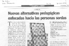 Nuevas alternativas pedagógicas enfocadas hacia las personas sordas