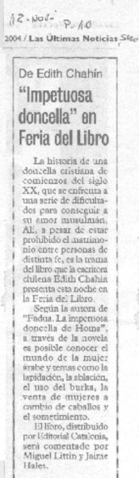 "Impetuosa doncella" el Feria del Libro