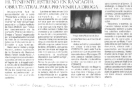 El Teniente estrenó en Rancagua obra teatral para prevenir la droga El Teniente estrenó en Rancagua obra teatral para prevenir la droga