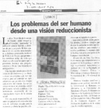 Los Problemas del ser humano desde una visión reduccionista