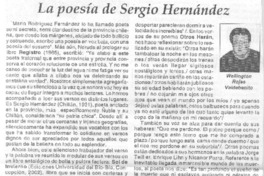 La Poesía de Sergio Hernández La Poesía de Sergio Hernández