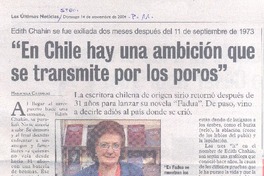 En Chile hay una ambición que se transmite por los poros En Chile hay una ambición que se transmite por los poros