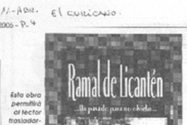Hoy lanzan libro "Ramal de Licantén" Hoy lanzan libro "Ramal de Licantén"