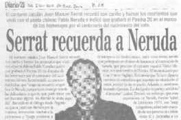 Serrat recuerda a Neruda
