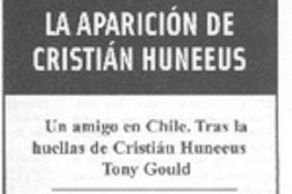 La aparición de CRistián Huneeus La aparición de CRistián Huneeus