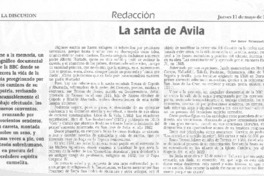 La santa de Ávila La santa de Ávila