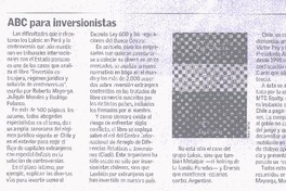 ABC para inversionistas