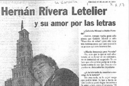 Hernán Rivera Letelier y su amor por las letras [entrevista]