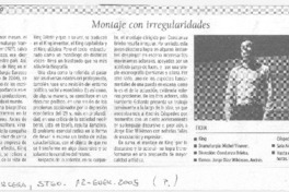 Montaje con irregularidades Montaje con irregularidades