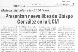 Presentan nuevo libro de Obispo González en la UCM Presentan nuevo libro de Obispo González en la UCM