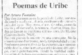 Poemas de Uribe Poemas de Uribe