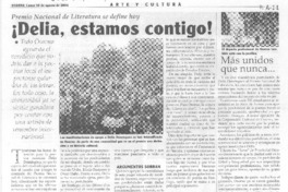 ¡Delia, estamos contigo!