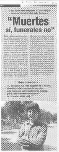 "Muertes sí, funerales no"