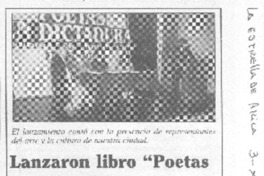 Lanzaron libro "Poetas en dictadura" Lanzaron libro "Poetas en dictadura"