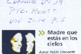 Madre que estas en los cielos Madre que estas en los cielos