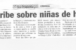 Poeta escribe sobre niñas de hospicio Poeta escribe sobre niñas de hospicio