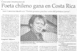 Poeta chileno gana en Costa Rica Poeta chileno gana en Costa Rica