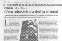 Cómo sobrevivir a la desidia editorial Cómo sobrevivir a la desidia editorial