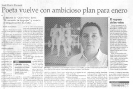 Poeta vuelve con ambicioso plan para enero Poeta vuelve con ambicioso plan para enero