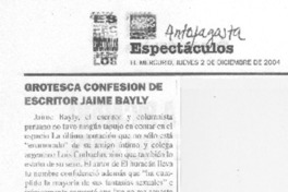 Grotesca confesión de Jaime Bayly Grotesca confesión de Jaime Bayly