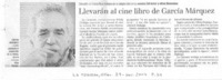 Llevarán al cine libro de García Márquez Llevarán al cine libro de García Márquez