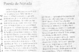 Poesía de Neruda Poesía de Neruda
