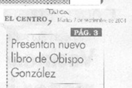 Presentan nuevo libro de Obispo González