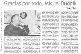 Gracias por todo, Miguel Budnik
