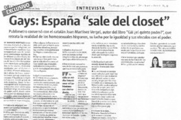 Gays: España "sale del closet" Gays: España "sale del closet"