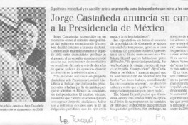 Jorge Castañeda anuncia su candidatura a la presidencia de México Jorge Castañeda anuncia su candidatura a la presidencia de México