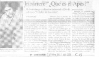 Iribarren: "¿Qué es el Apes?" Iribarren: "¿Qué es el Apes?"