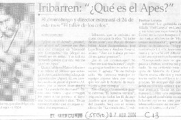 Iribarren: "¿Qué es el Apes?" Iribarren: "¿Qué es el Apes?"