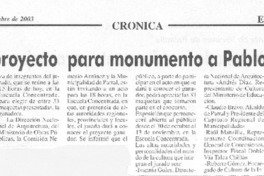 Eligen proyecto para monumento a Pablo Neruda Eligen proyecto para monumento a Pablo Neruda