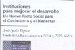 Instituciones para mejorar el desarrollo