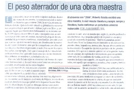 El peso aterrador de una obra maestra