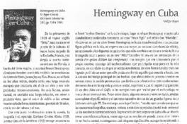 Hemingway en Cuba Hemingway en Cuba