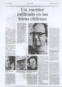 Un Escritor infiltrado en las letras chilenas. Un Escritor infiltrado en las letras chilenas.