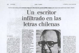 Un Escritor infiltrado en las letras chilenas. Un Escritor infiltrado en las letras chilenas.