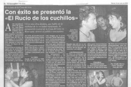 Con éxito se presentó la "El rucio de los cuchillos". Con éxito se presentó la "El rucio de los cuchillos".