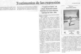 Testimonios de la represión. Testimonios de la represión.