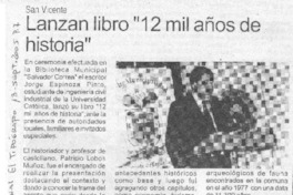 Lanzan libro "12 mil años de historia". Lanzan libro "12 mil años de historia".