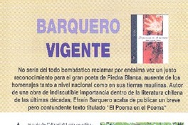 Barquero vigente Barquero vigente