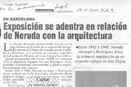 Exposición se adentra en relación de Neruda con la arquitectura