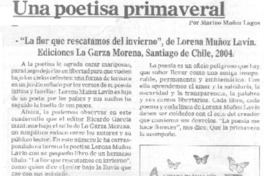 Una poetisa primaveral. Una poetisa primaveral.