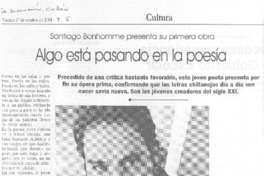 Algo está pasando en la poesía Algo está pasando en la poesía