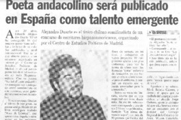 Poeta andacollino será publicado en España como talento emergente