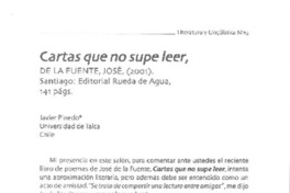 Cartas que no supe leer